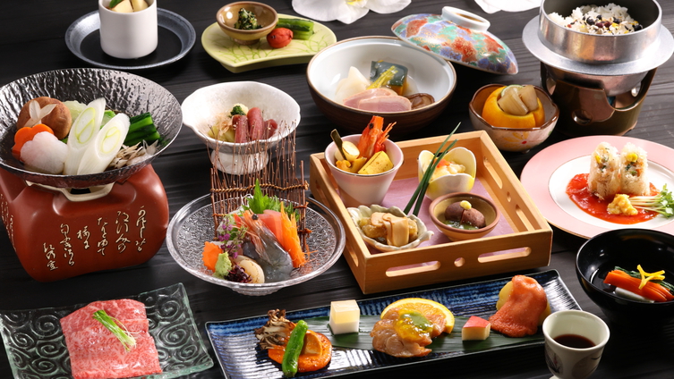  【舞の料理 冬 一例】若女将おすすめ季節の当地食材の鍋や、信州の旬の滋味を使ったお料理