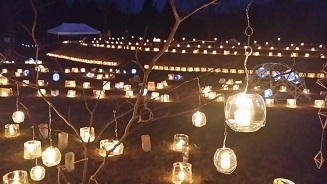 おみの星空キャンドル祭りイベントの様子
