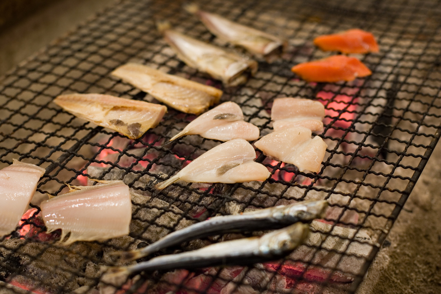 ご朝食の焼き魚