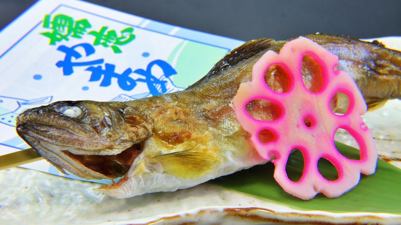 夕食_嬬恋産山女魚の塩焼き