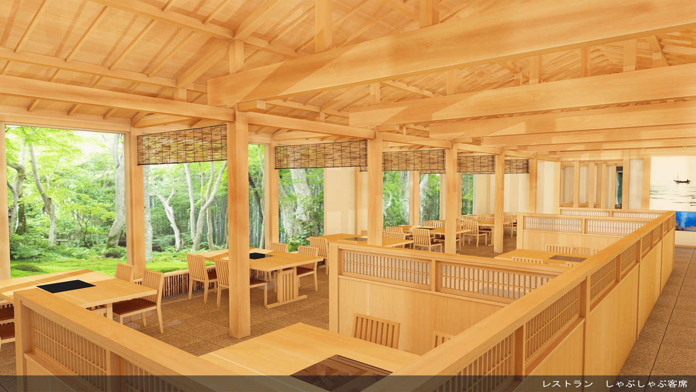 レストラン席改装後パース