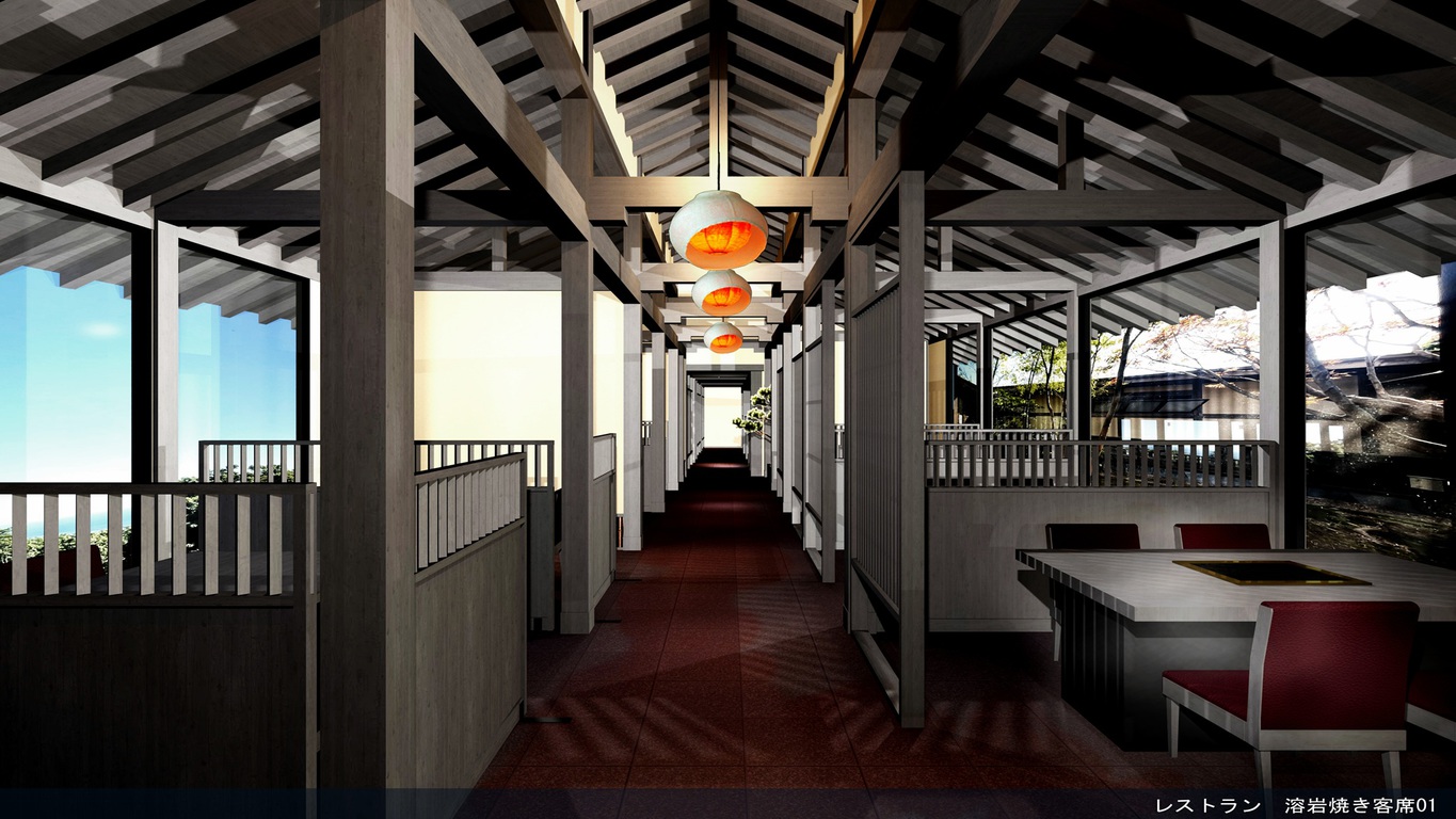 レストラン席改装後パース