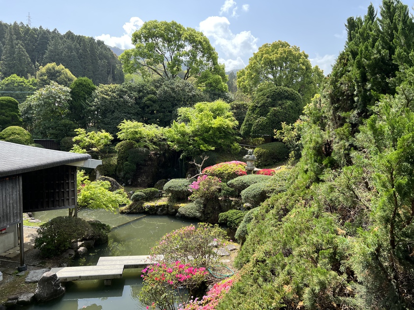 ムーンスイート弓張月2名でゆったりはいれる内風呂からの景色