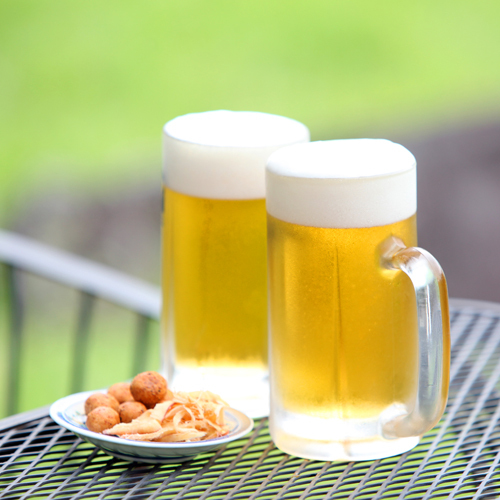 生ビールとプチおつまみ