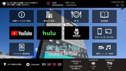 【客室備品】ミラーリング機能
