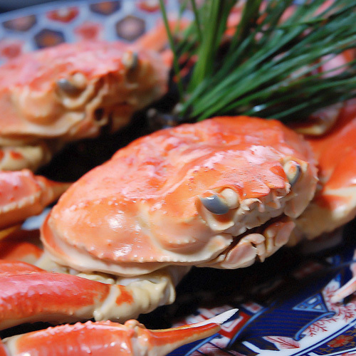 茹でたての蟹をどうぞ