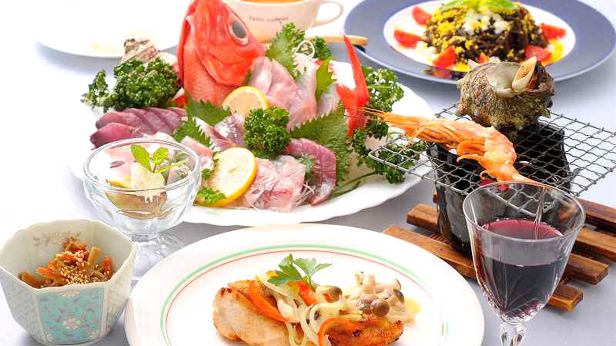・【ご夕食一例】「産地直送新鮮第一」のお食事をご用意！