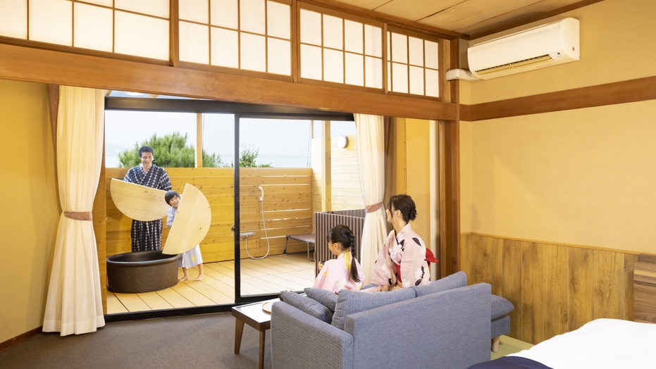スーペリア露天風呂付和ベッドツイン12畳※客室の一例/画像の浴槽は温泉ではございません