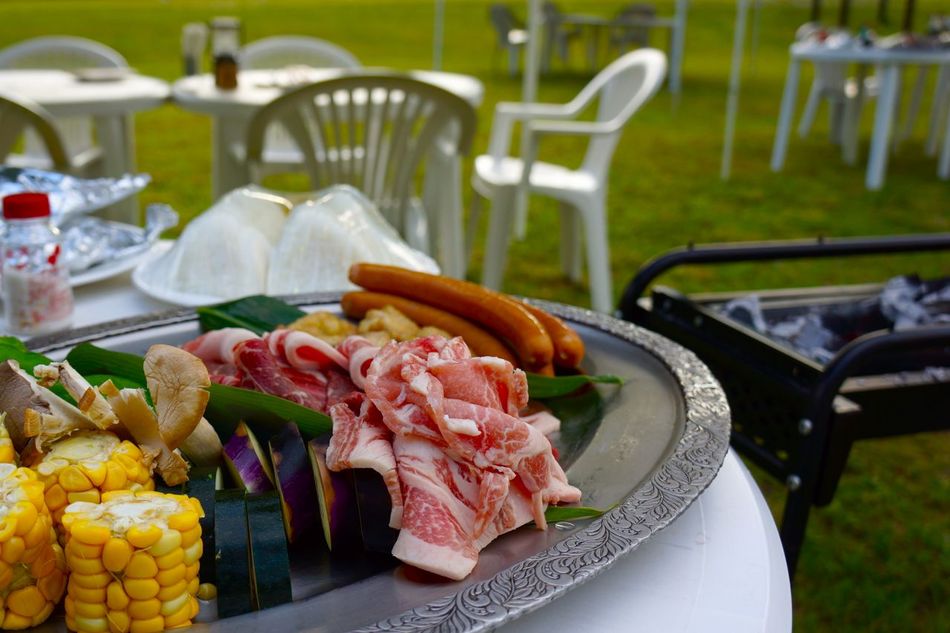 BBQでは採れたて野菜や地元の素材をご用意