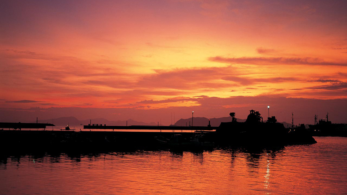 *周辺観光：福江港の夕景