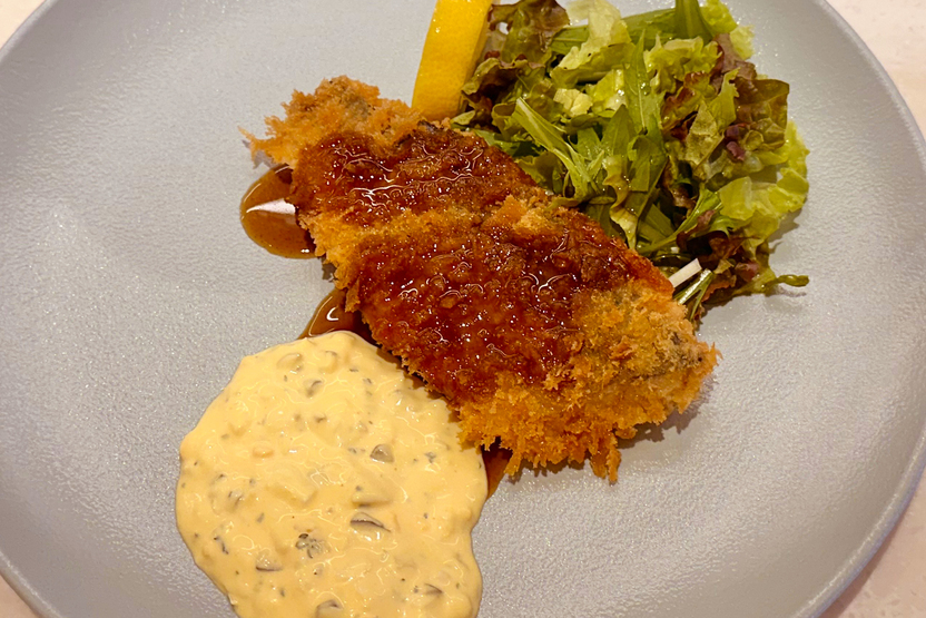 Buffet Dining『AMAHANA』朝食メニュー・アジフライ。