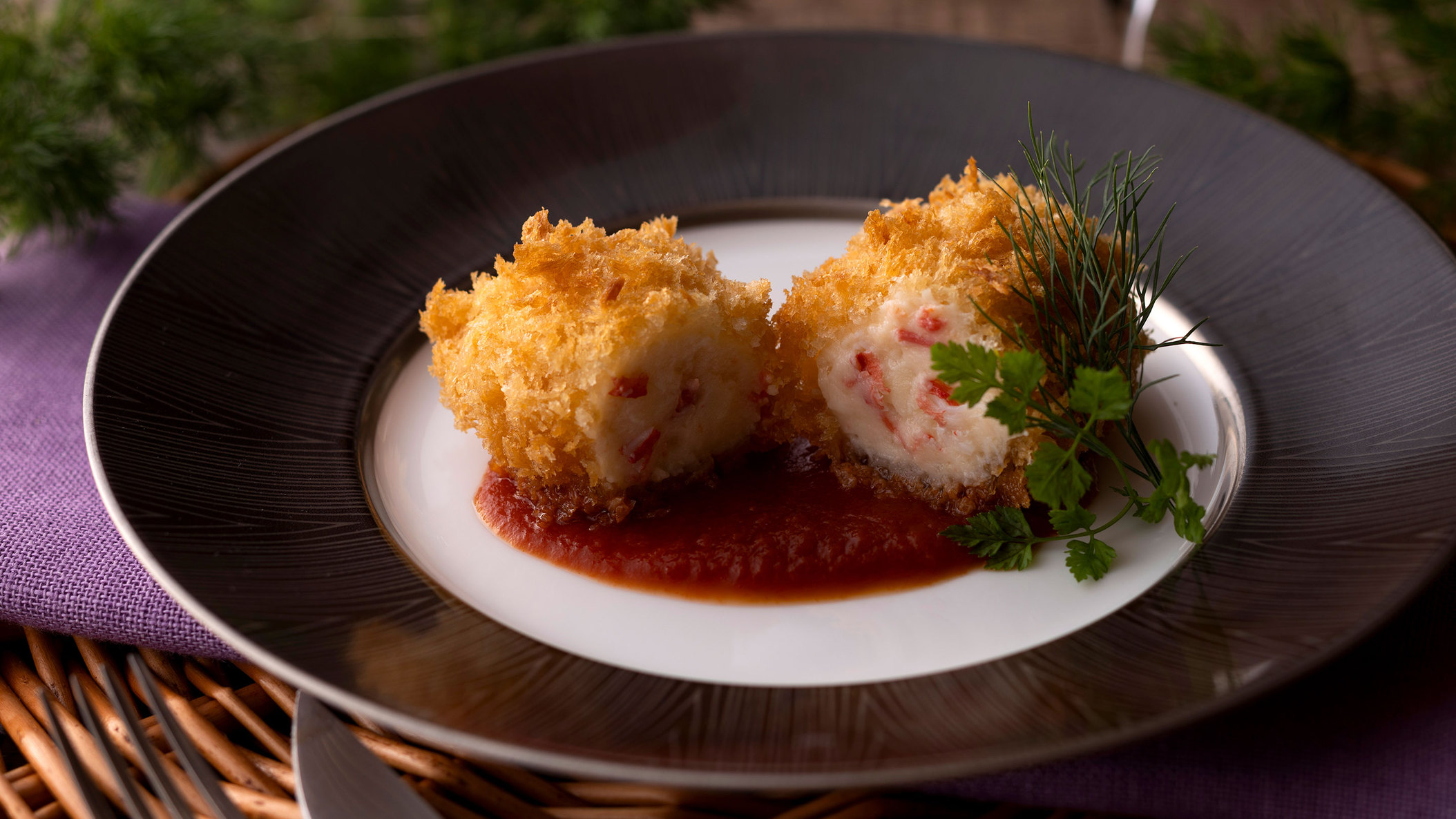 大江戸カニづくしバイキング夕食_カニクリームコロッケ※イメージ