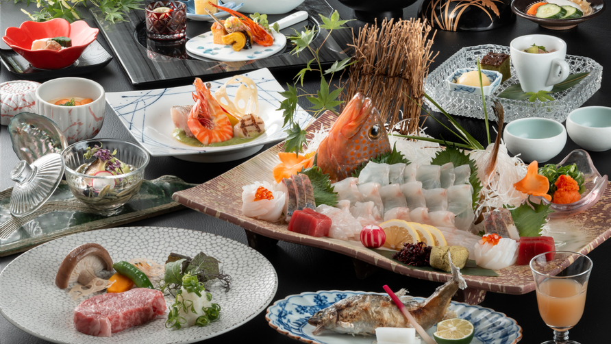 葵会席（2025年夏）最高級ランクコース！アコウ姿造り×;黒毛和牛シャトーブリアン