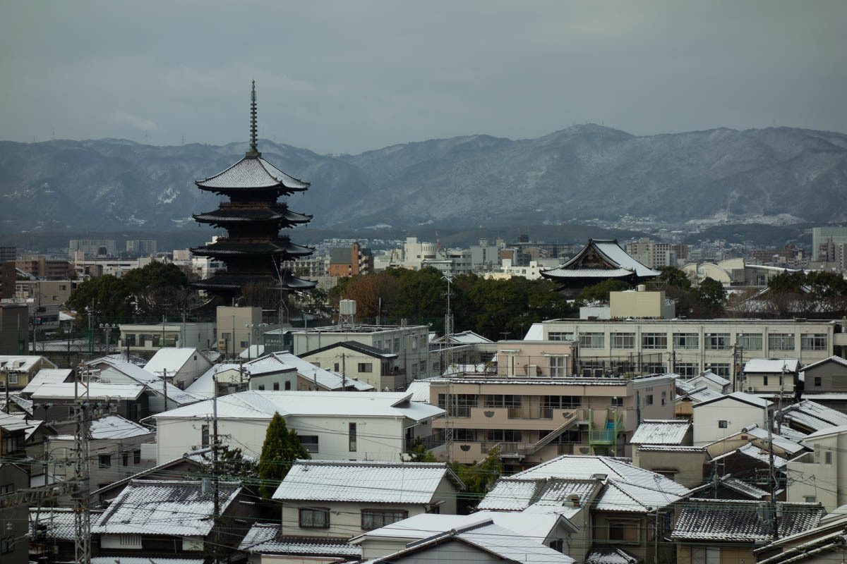 プラザスカイビューから見た東寺（冬）