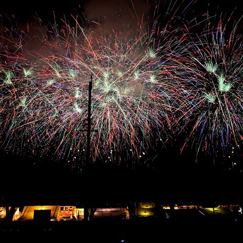 【諏訪湖祭湖上花火大会の様子】
