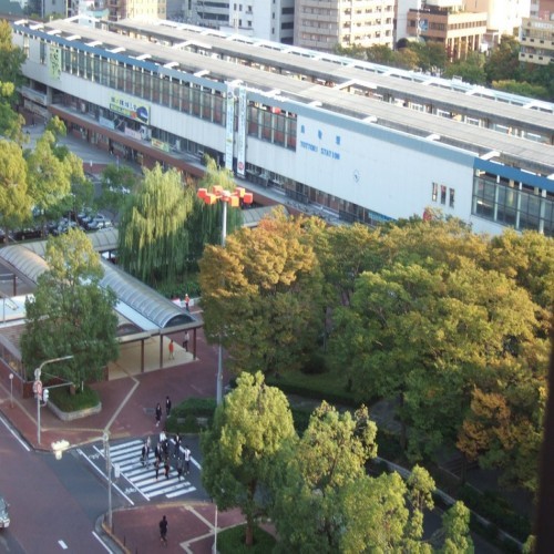 お部屋から眺める鳥取駅