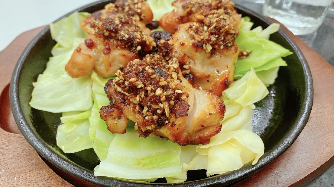 若鳥もも焼きさくさく醤油がけ