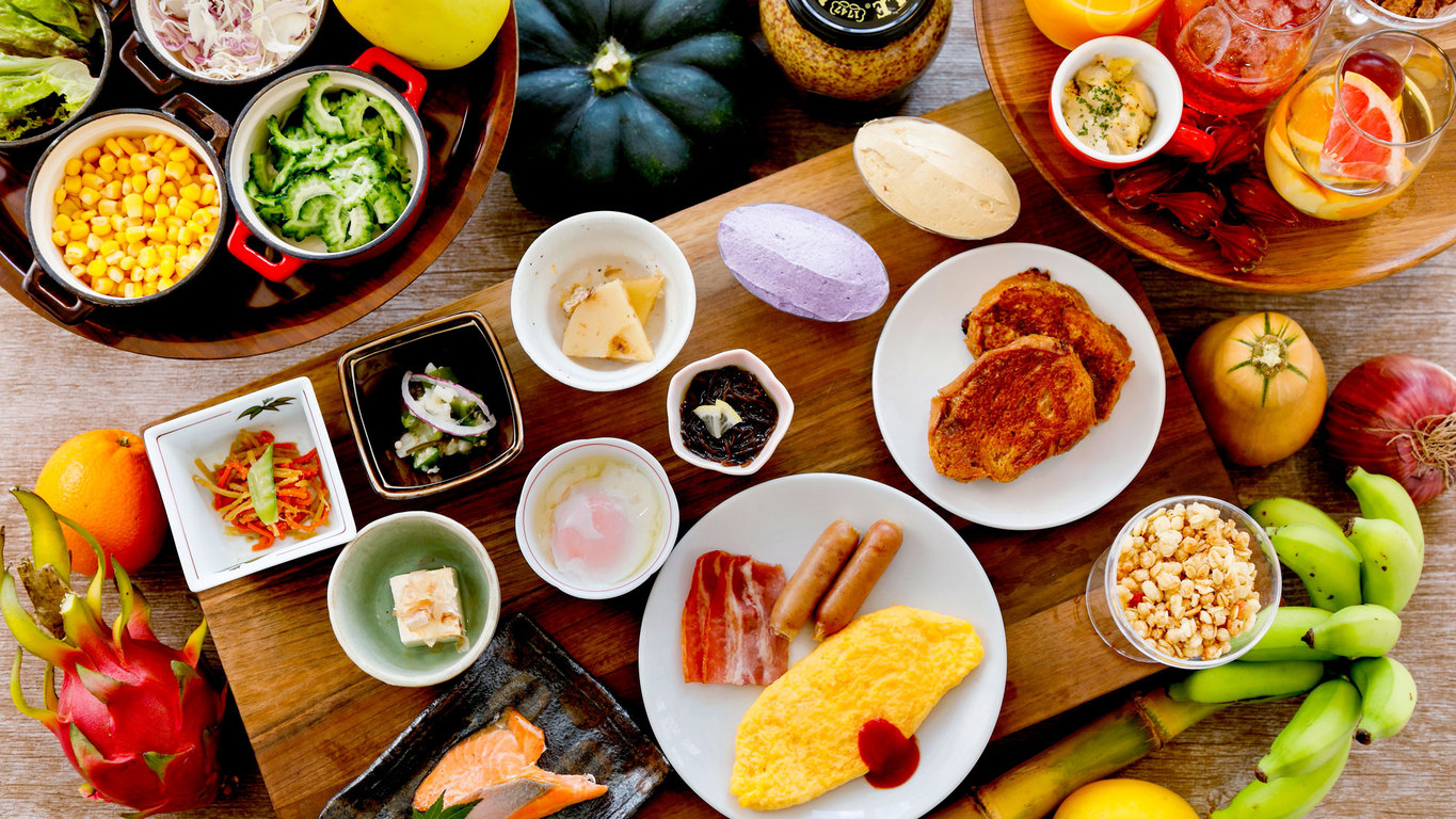 【ホテル内レストラン/ポルトフィーノ朝食】約50種類の和・洋・琉球料理ブッフェ