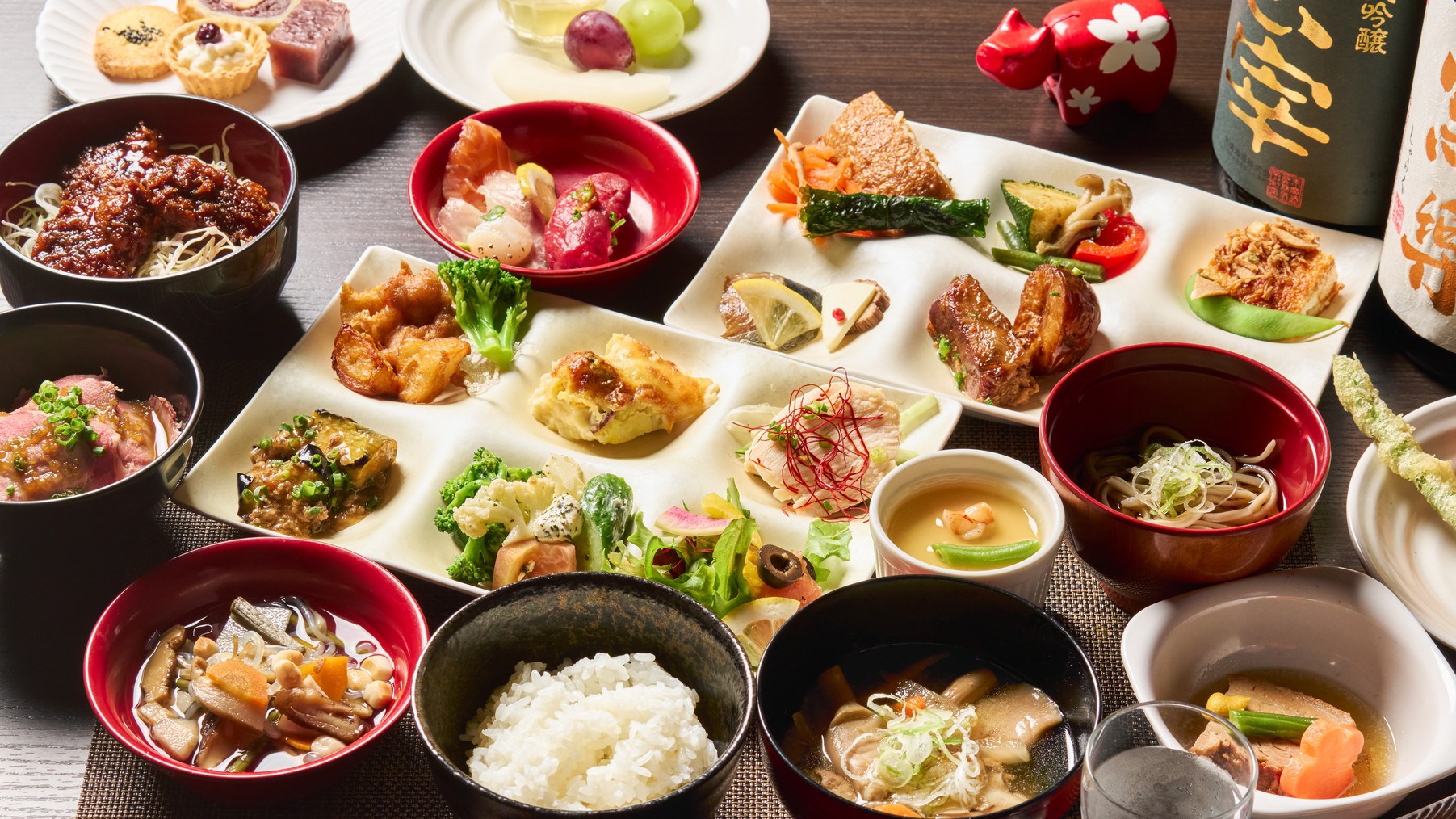 ＊夕食ビュッフェ一例会津創作郷土料理ビュッフェ