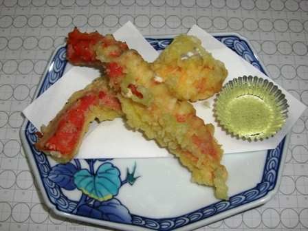 イバラガニ天ぷら