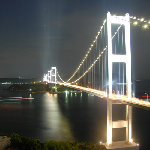 夜のしまなみ海道