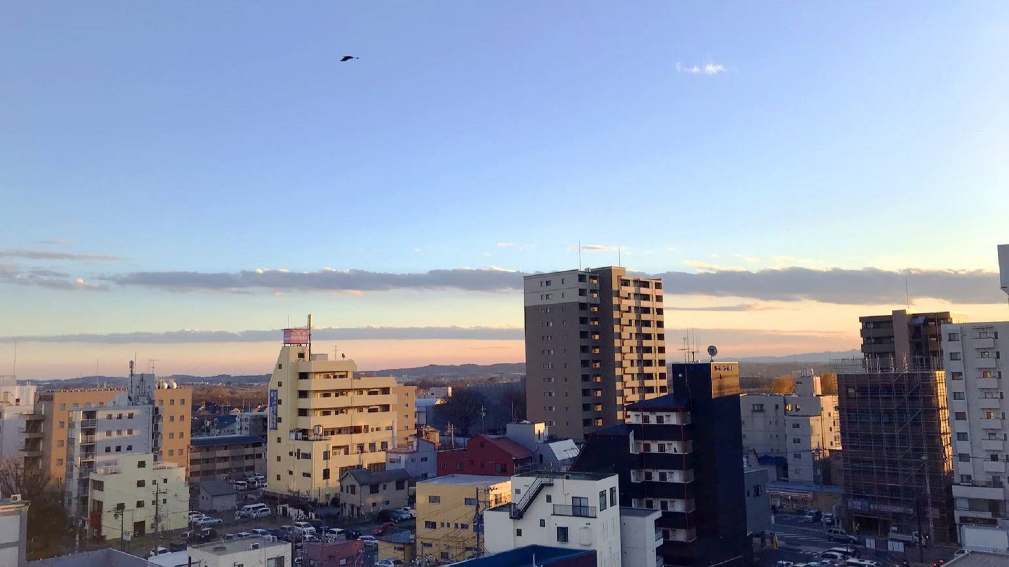 ・【ホテル８階からの景色】