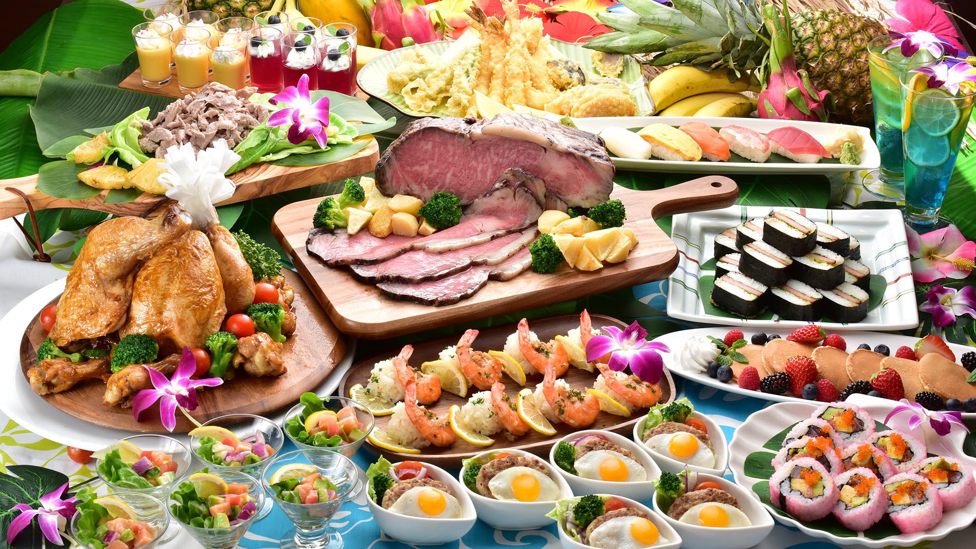 夏期夕食ブッフェメニュー