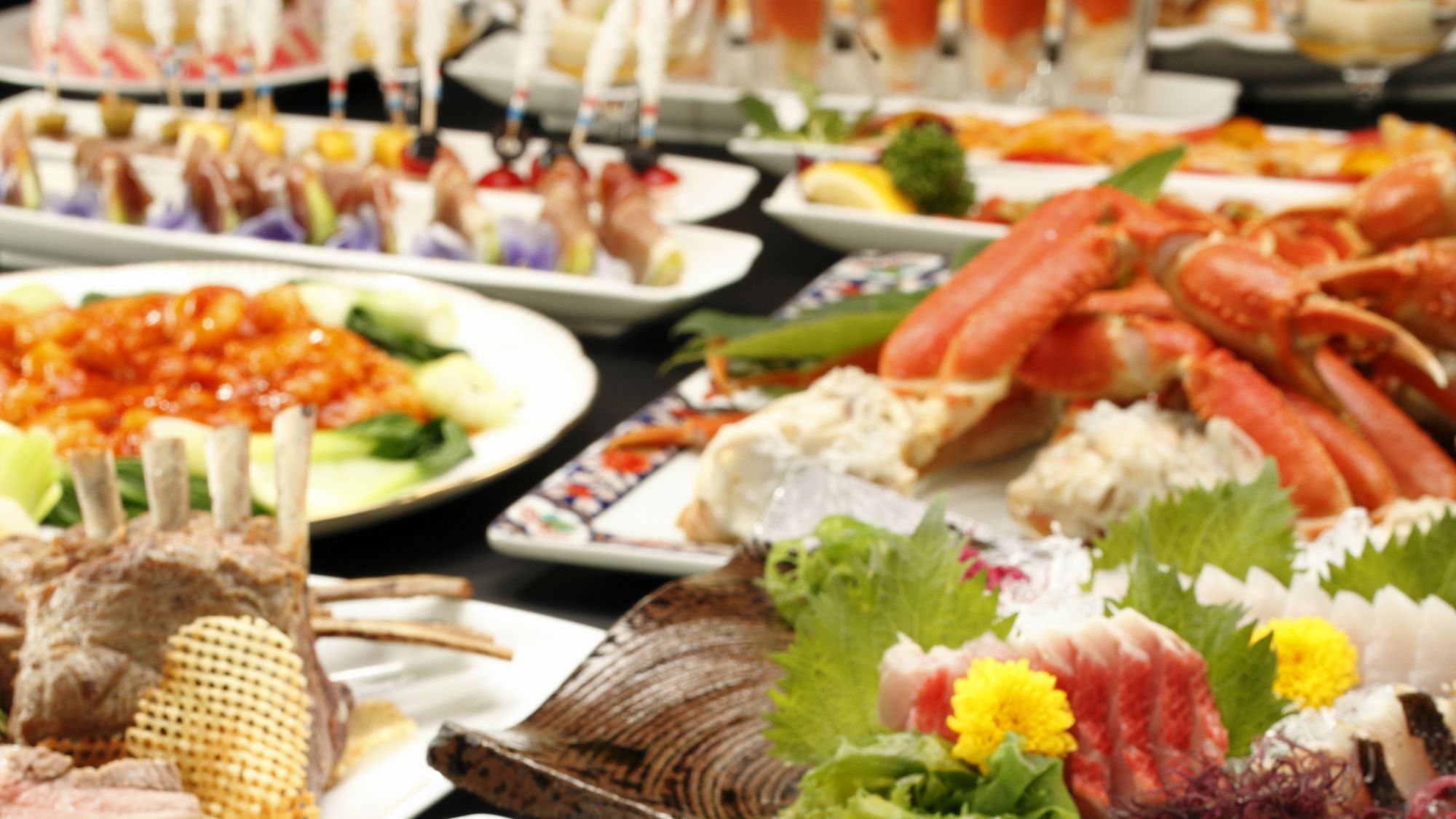 夕食ブッフェ一例