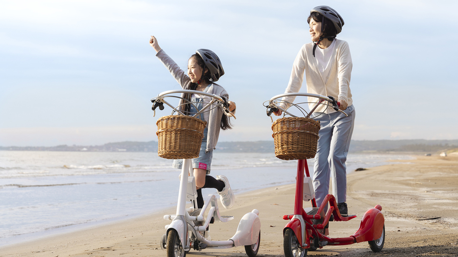 【千里浜ウォーキングバイシクル】海辺の景色を堪能！浜辺のサイクリングはいかが？