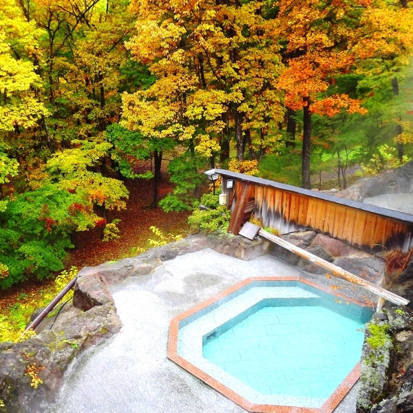 【源泉かけ流し】紅葉の露天風呂