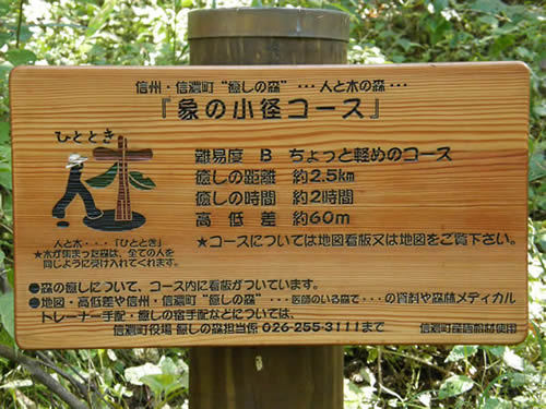 像の小道の看板