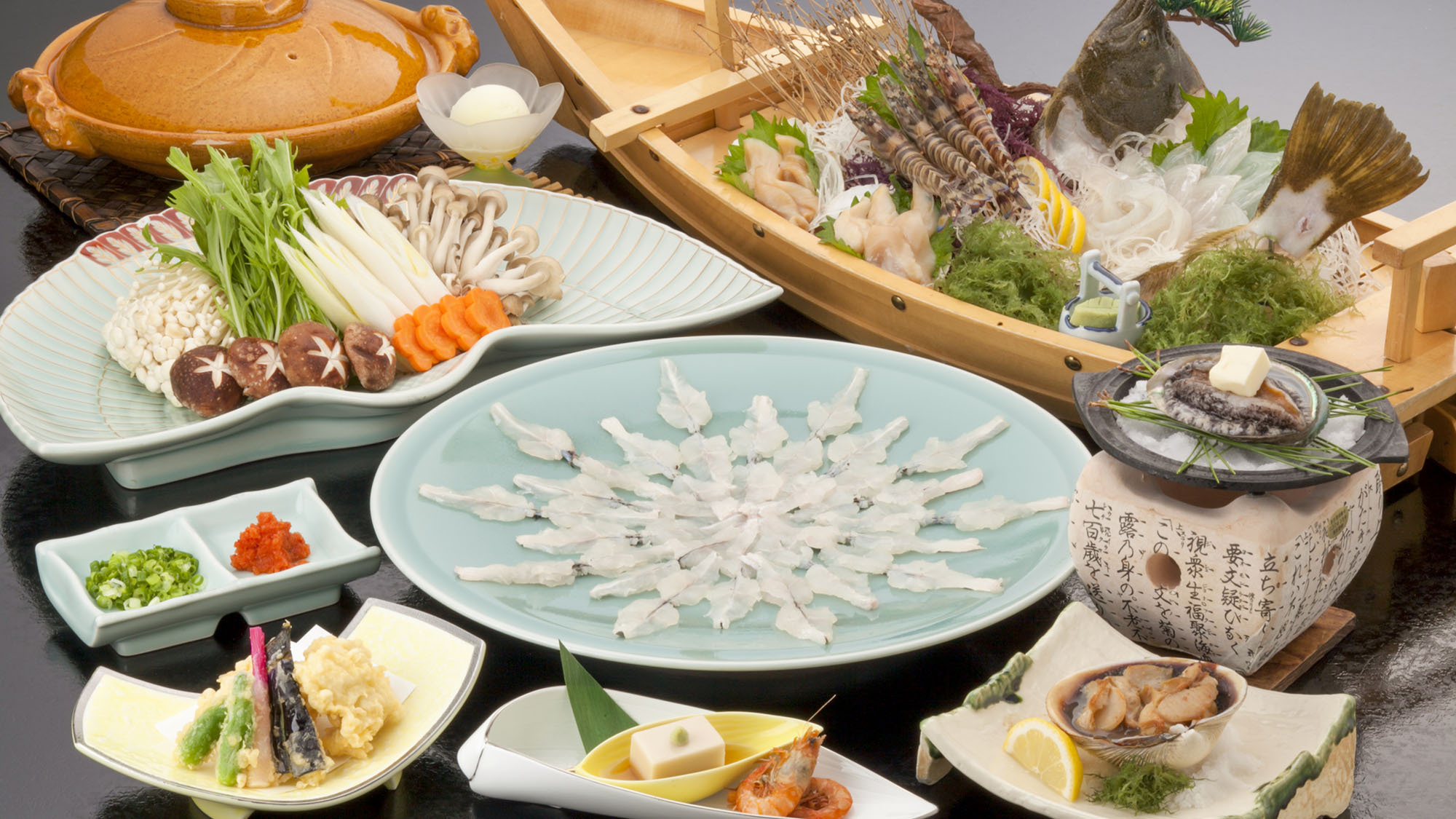 ・【コース一例】ハモとアワビを一度にお召し上がりいただけます