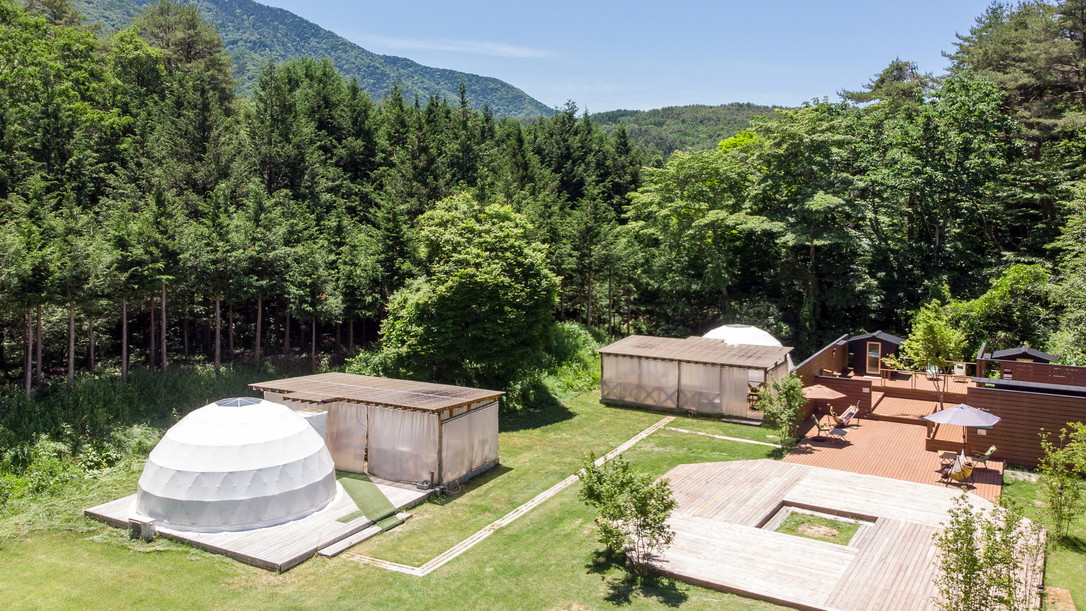 木曽桧を使用した屋外サウナ「Forest Sauna」