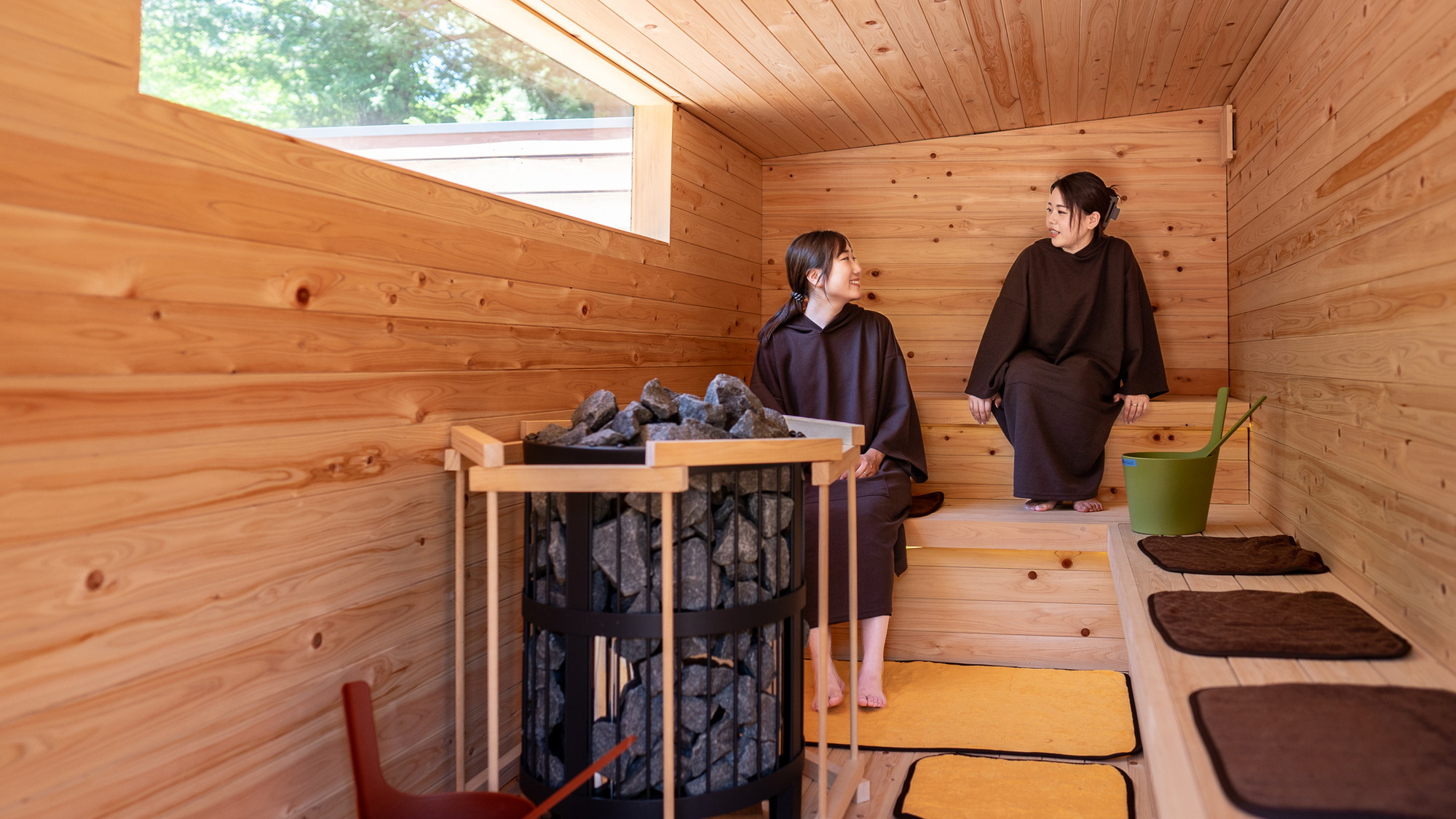 木曽桧を使用した屋外サウナ「Forest Sauna」