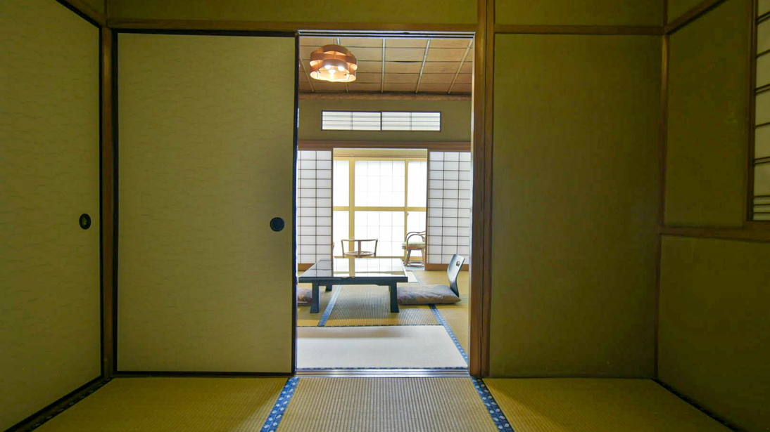 【羽衣の間】入口のイメージ。荷物は踏み込みにおいていただくことができるので、お部屋を広く使えます。