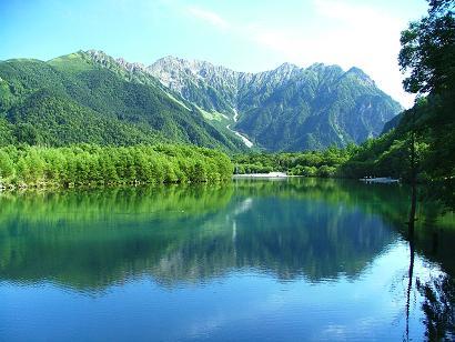 上高地大正池から