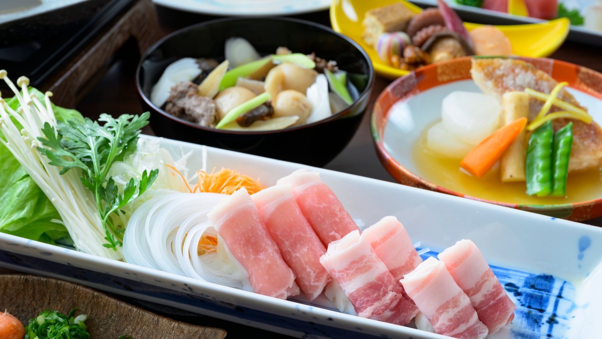 【秋のやまがた雪豚しゃぶしゃぶ会席】