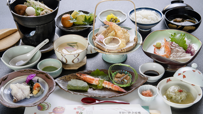 【お手軽会席】郷土料理“;島原具雑煮”;をはじめ、お刺身や天ぷら・茶碗蒸しなどの和会席