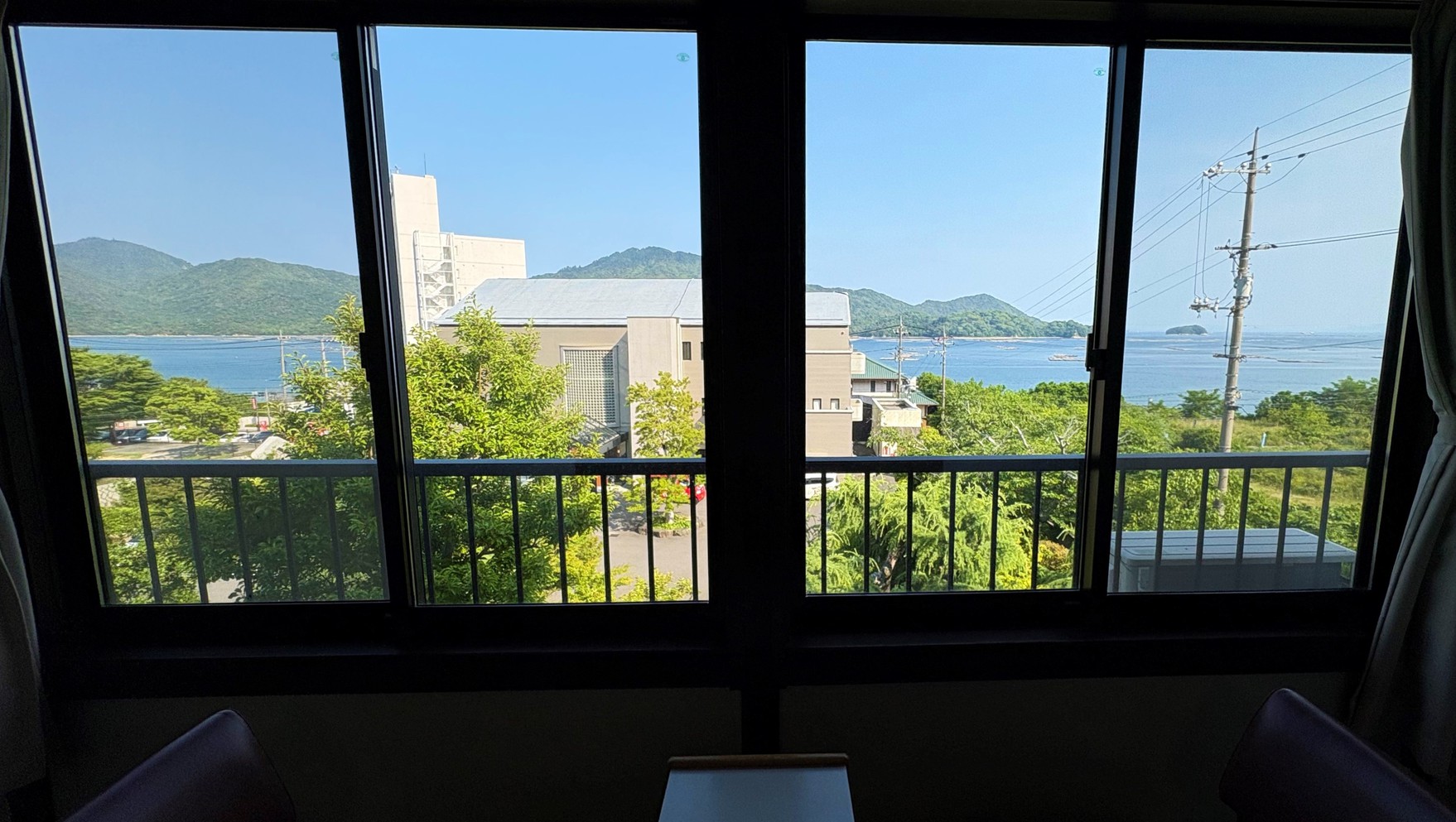 海側客室の窓からの景色