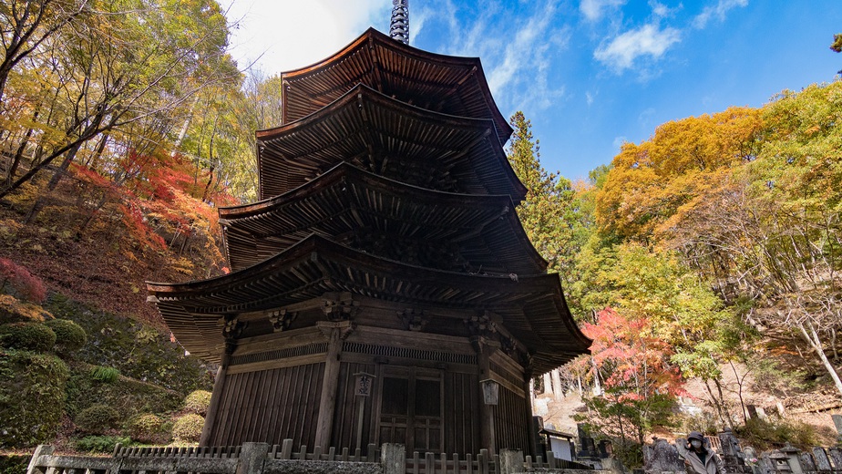 安楽寺・国宝八角三重塔