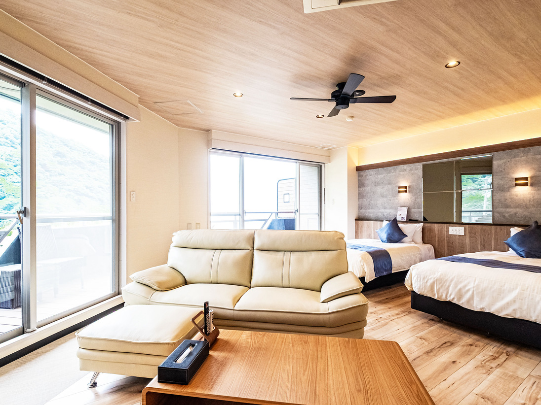 【洋モダンJrスイート】45平米＋テラス10平米信楽焼露天風呂