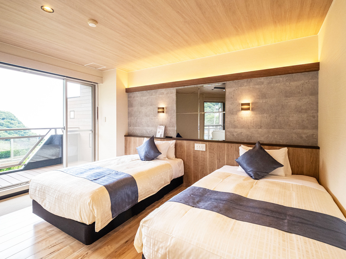 【洋モダンJrスイート】45平米＋テラス10平米信楽焼露天風呂