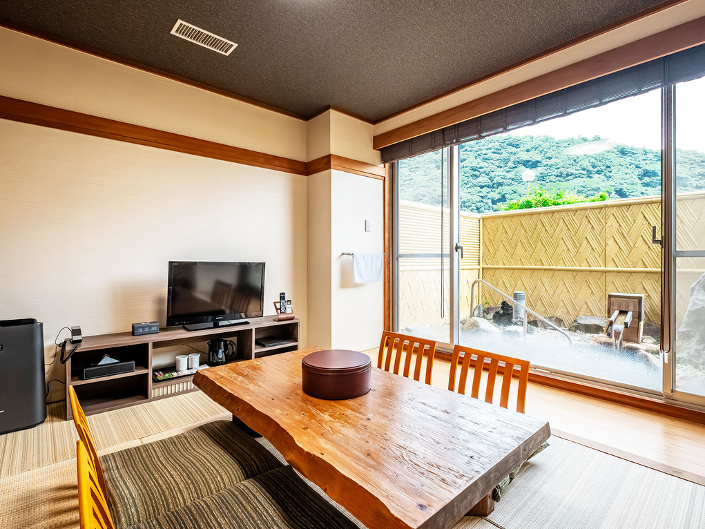 【和モダン和洋室】ペット同伴客室46平米露天岩風呂