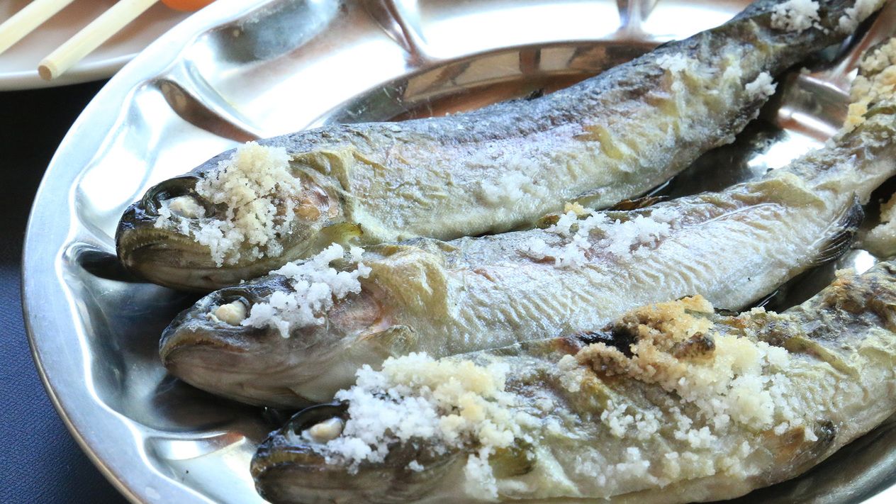 BBQ食材新鮮な川魚で作る塩焼き♪