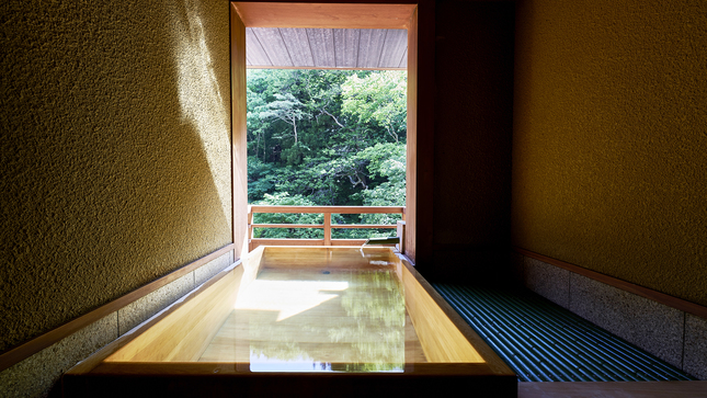 「萩」源泉かけ流し絶景露天風呂付き特別客室畳ベッド、リビング付きのお部屋