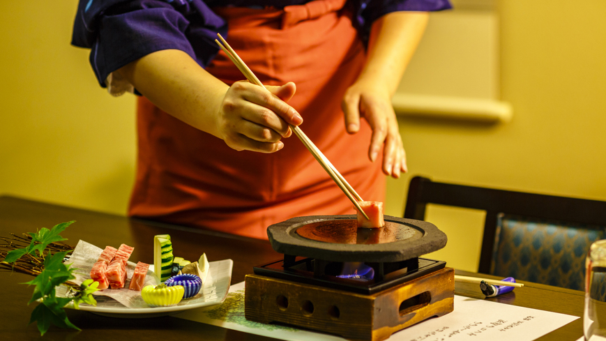 信州牛の石焼き