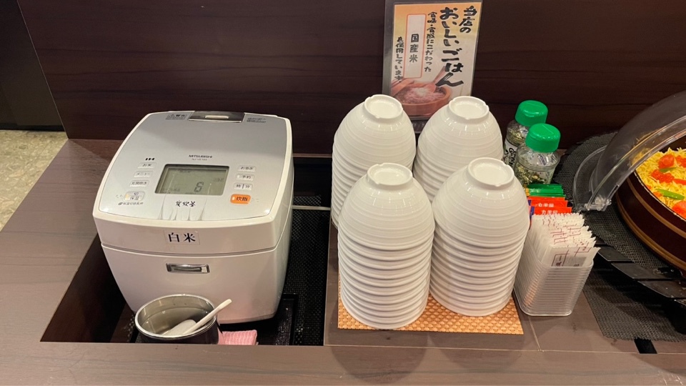 朝食〜白米コーナー〜（イメージ）