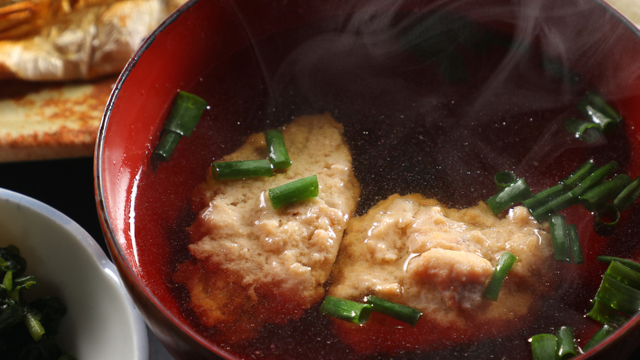 【夕食】さば尽くし 鯖つみれ汁*