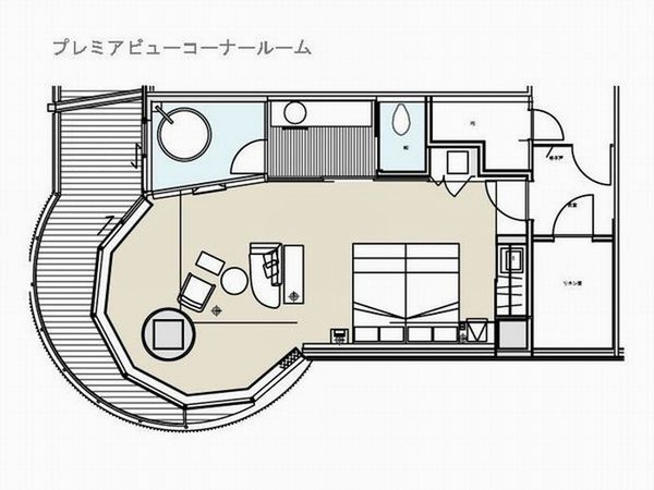 【新館】プレミアムビューコーナールーム間取り