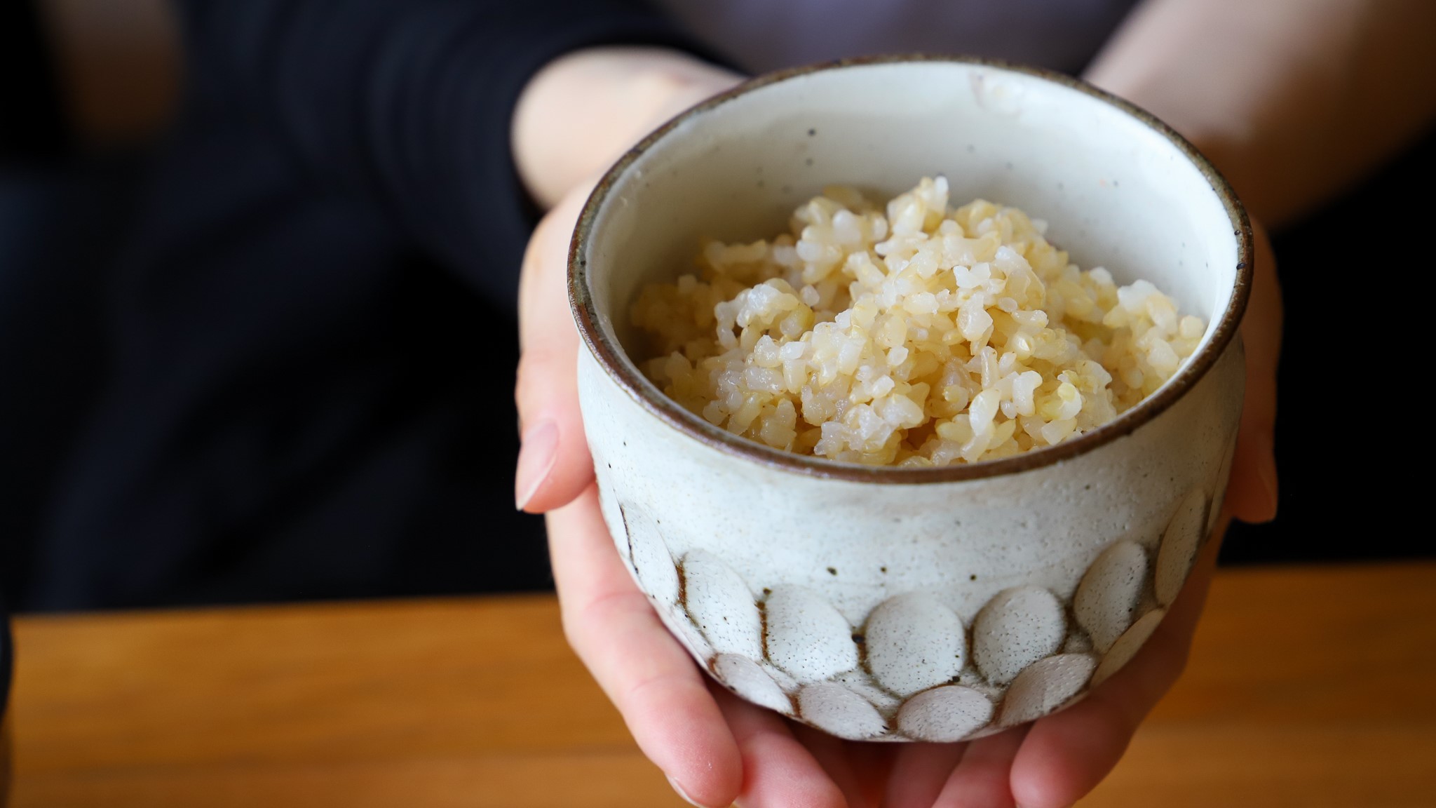 朝食の“;ごはん”;は玄米か白米どちらかお選びいただけます。